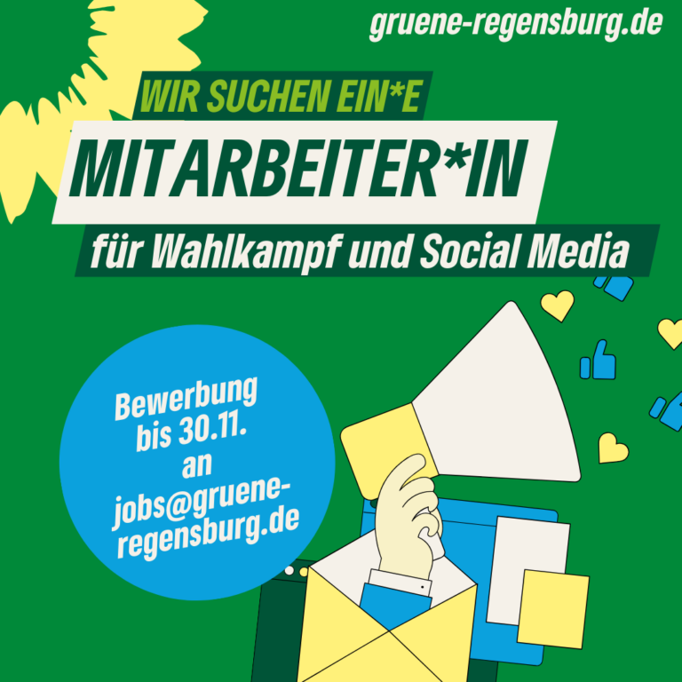 Stellenausschreibung: Mitarbeiter*in für Wahlkampf und Social Media (m/w/d)